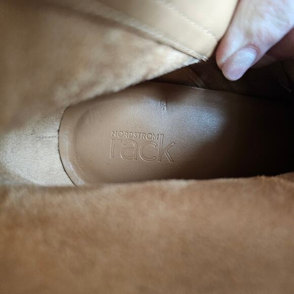 NEW Nordstrom Rack‎ Women's NAJA Square Toe Ankle Heeled Bootie Size 9.5M Ivory - Picture 7 of 7